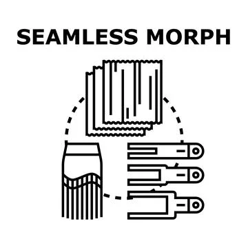 Seamless morph technology concept illustrating transformation process Stock Illustration