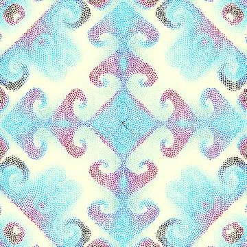 Seamless mosaic art pattern Illustrazione stock
