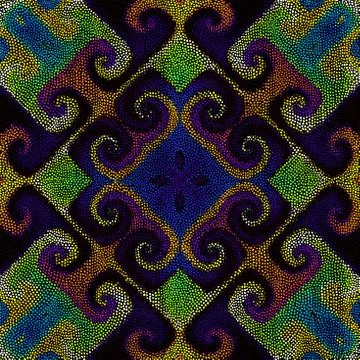 Seamless mosaic art pattern Stock Illustration