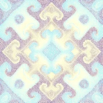 Seamless mosaic art pattern Illustrazione stock