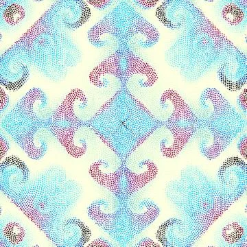 Seamless mosaic art pattern Illustrazione stock