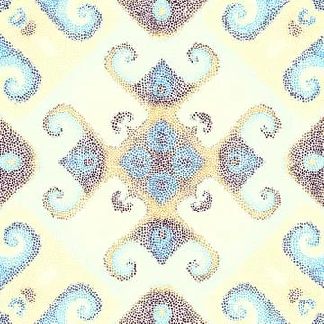 Seamless mosaic art pattern Illustrazione stock