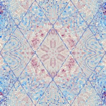 Seamless mosaic art pattern 스톡 일러스트