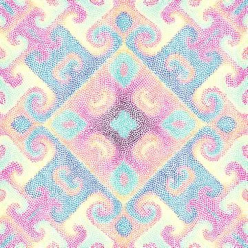 Seamless mosaic art pattern Stock Illustration