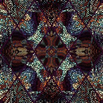 Seamless mosaic art pattern イラスト素材