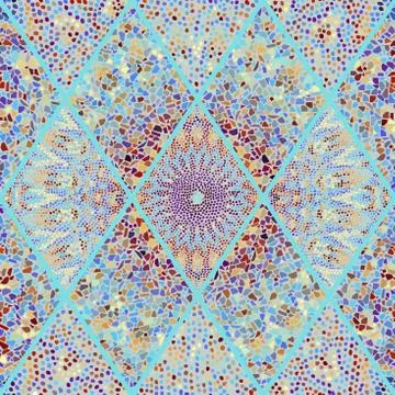 Seamless mosaic art pattern Illustrazione stock