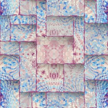 Seamless mosaic art pattern Stockillustratie