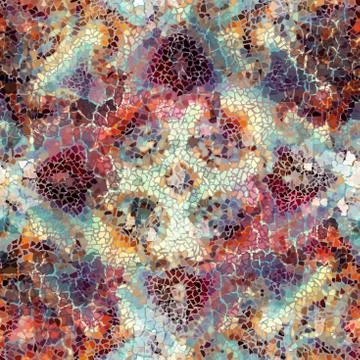 Seamless mosaic art pattern Illustrazione stock