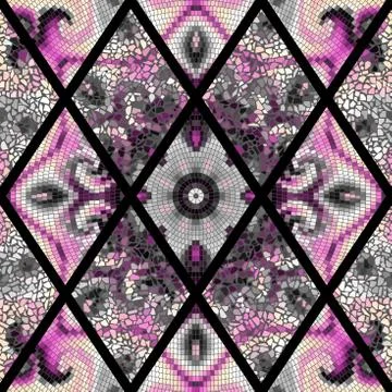 Seamless mosaic art pattern イラスト素材