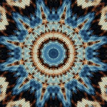 Seamless mosaic art pattern Stock Illustration