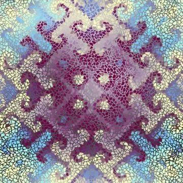 Seamless mosaic art pattern 스톡 일러스트