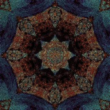 Seamless mosaic art pattern 스톡 일러스트