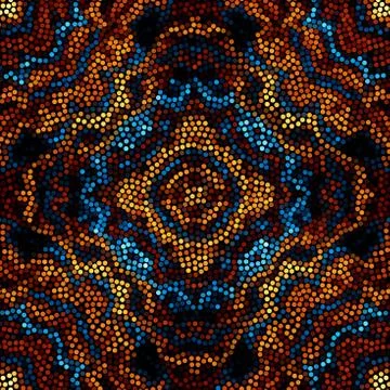 Seamless mosaic art pattern 스톡 일러스트