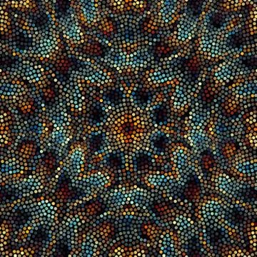 Seamless mosaic art pattern Stockillustratie