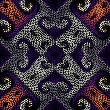 Seamless mosaic art pattern Stockillustratie