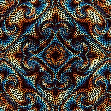 Seamless mosaic art pattern 스톡 일러스트