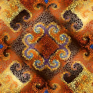 Seamless mosaic art pattern Stock Illustration