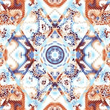 Seamless mosaic art pattern イラスト素材