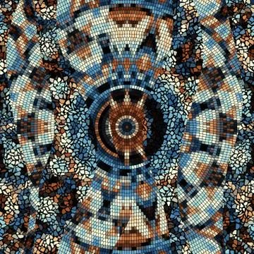 Seamless mosaic art pattern イラスト素材