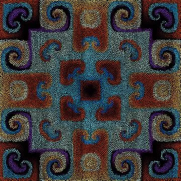 Seamless mosaic art pattern. Seamless vector image. 스톡 일러스트