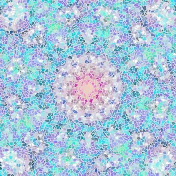 Seamless mosaic art pattern. Seamless vector image. Stock Illustration