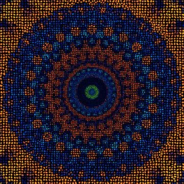 Seamless mosaic art pattern. Vector image. Polka dot. 스톡 일러스트