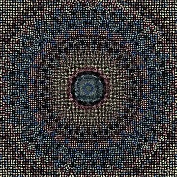 Seamless mosaic art pattern. Vector image. Polka dot. Stock Illustration