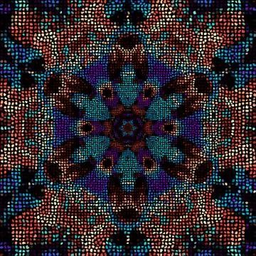 Seamless mosaic art pattern. Vector image. Polka dot. Stockillustratie