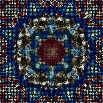 Seamless mosaic art pattern. Vector image. Polka dot. 스톡 일러스트