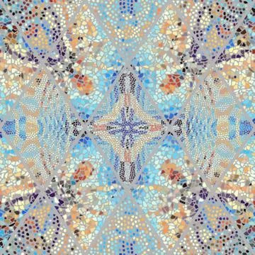 Seamless mosaic art pattern Vector Illustration. Stockillustratie