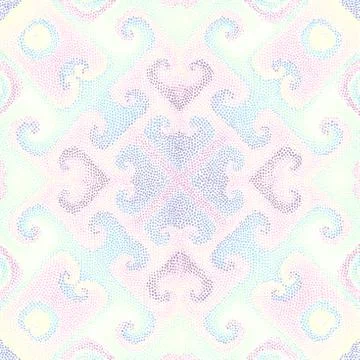Seamless mosaic art pattern Vector Illustration. Illustrazione stock