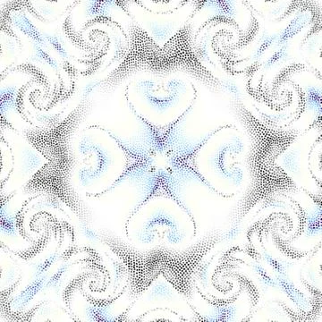 Seamless mosaic art pattern Vector Illustration. Stock Illustration