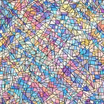 Seamless mosaic art pattern. Vector image. Vector image. Stock Illustration