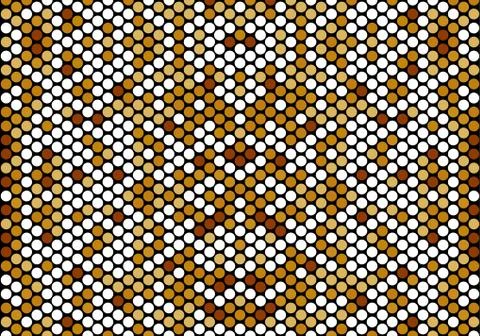 Seamless Mosaic Circle Pattern Background Stock Illustration