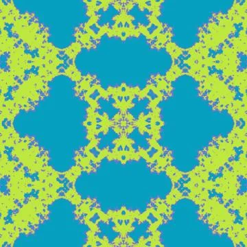 Seamless mosaic grid pattern in blue and green Stock Illustration