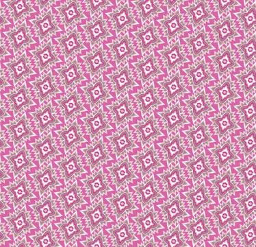 Seamless mosaic pattern Abstract floral ornament Oriental fabric texture Stock Illustration