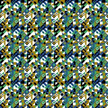 Seamless mosaic pattern background - colorful abstract vector design Stock Illustration
