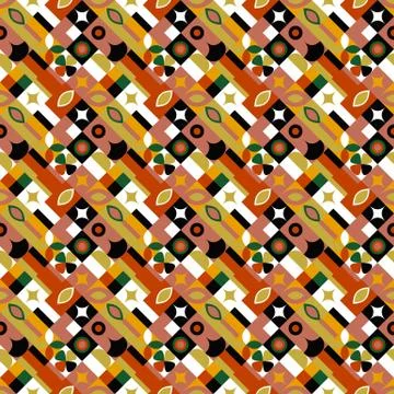 Seamless mosaic pattern background design - abstract vector graphic 스톡 일러스트