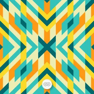 Seamless mosaic pattern. Geometric background Stock Illustration