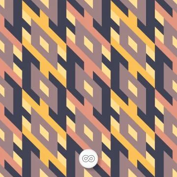 Seamless mosaic pattern. Geometric background Illustrazione stock
