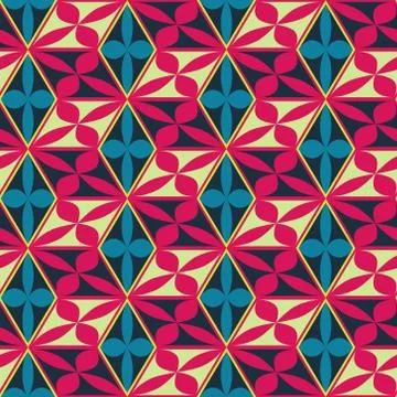 Seamless mosaic pattern. Geometric background. Vector Illustration. Stock Illustration