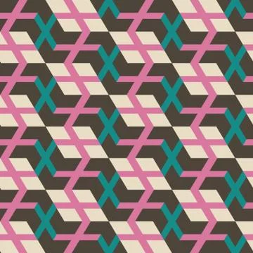 Seamless mosaic pattern. Geometric background. Vector Illustration. Stock Illustration