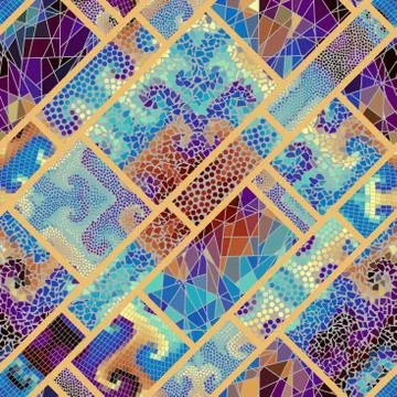 Seamless mosaic pattern イラスト素材