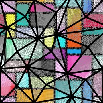 Seamless mosaic pattern Stock Illustration