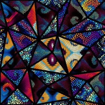 Seamless mosaic pattern Stock Illustration