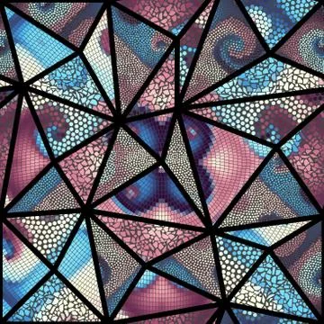 Seamless mosaic pattern Stock Illustration