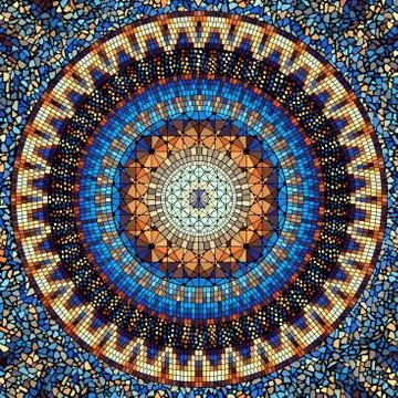 Seamless mosaic pattern Stock Illustration