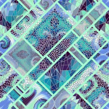 Seamless mosaic pattern イラスト素材