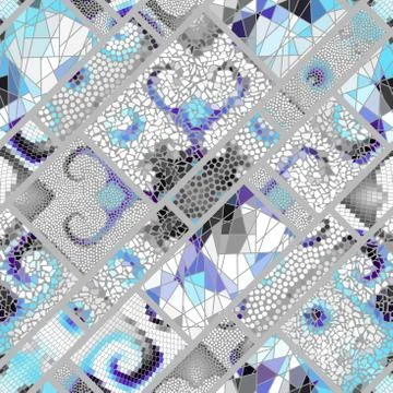 Seamless mosaic pattern Stockillustratie