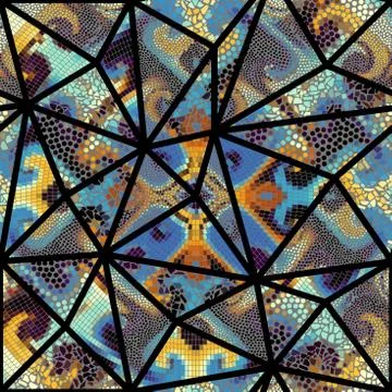 Seamless mosaic pattern Stock Illustration